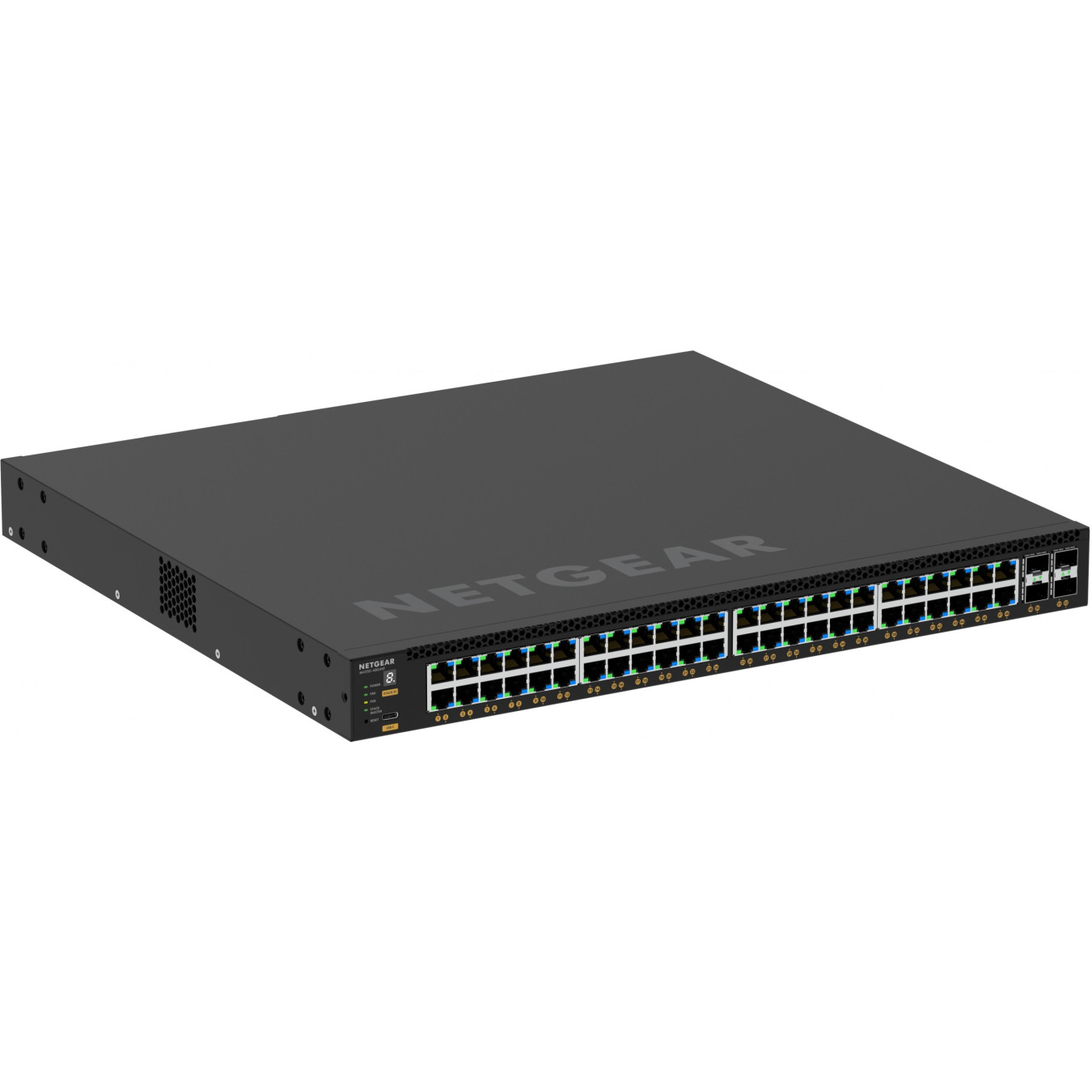 NETGEAR Switch - M4350-48G4XF - 48x Gigabit PoE+ & 4x SFP+, 1U Rack, Black, 2GB DDR4, ARM Cortex-A57 1.8GHz