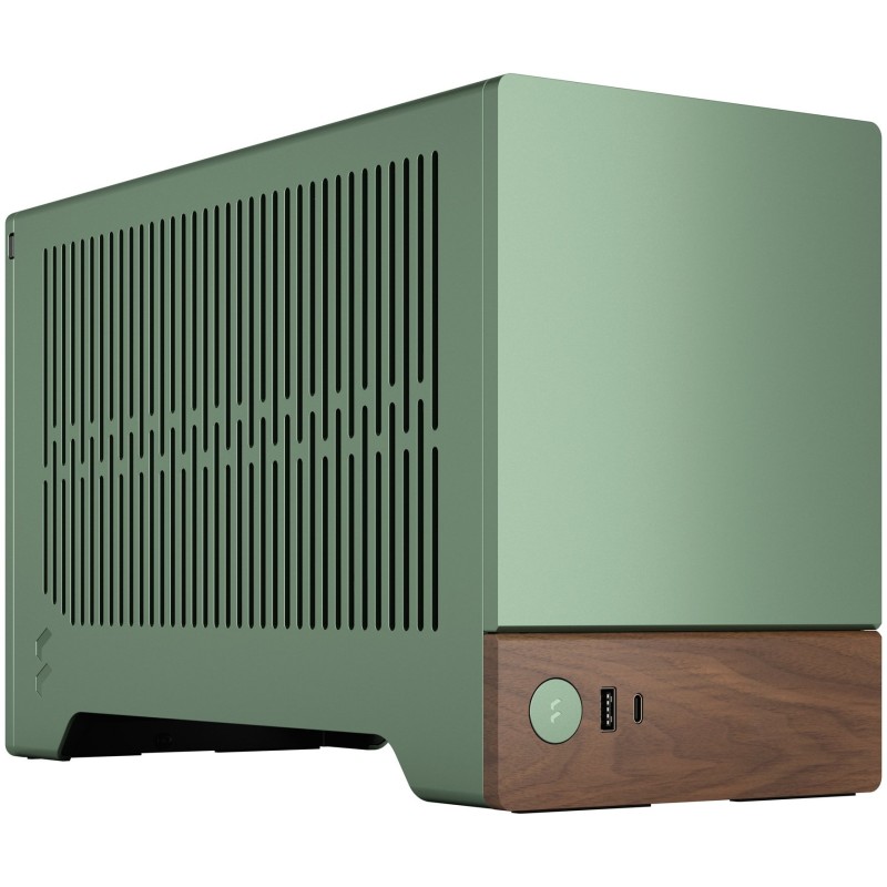 Fractal Design Terra Jade Mini-ITX SFF PC Case - Green, Aluminium & Walnut (Boxed) — Buy in Cyprus with Fast Delivery