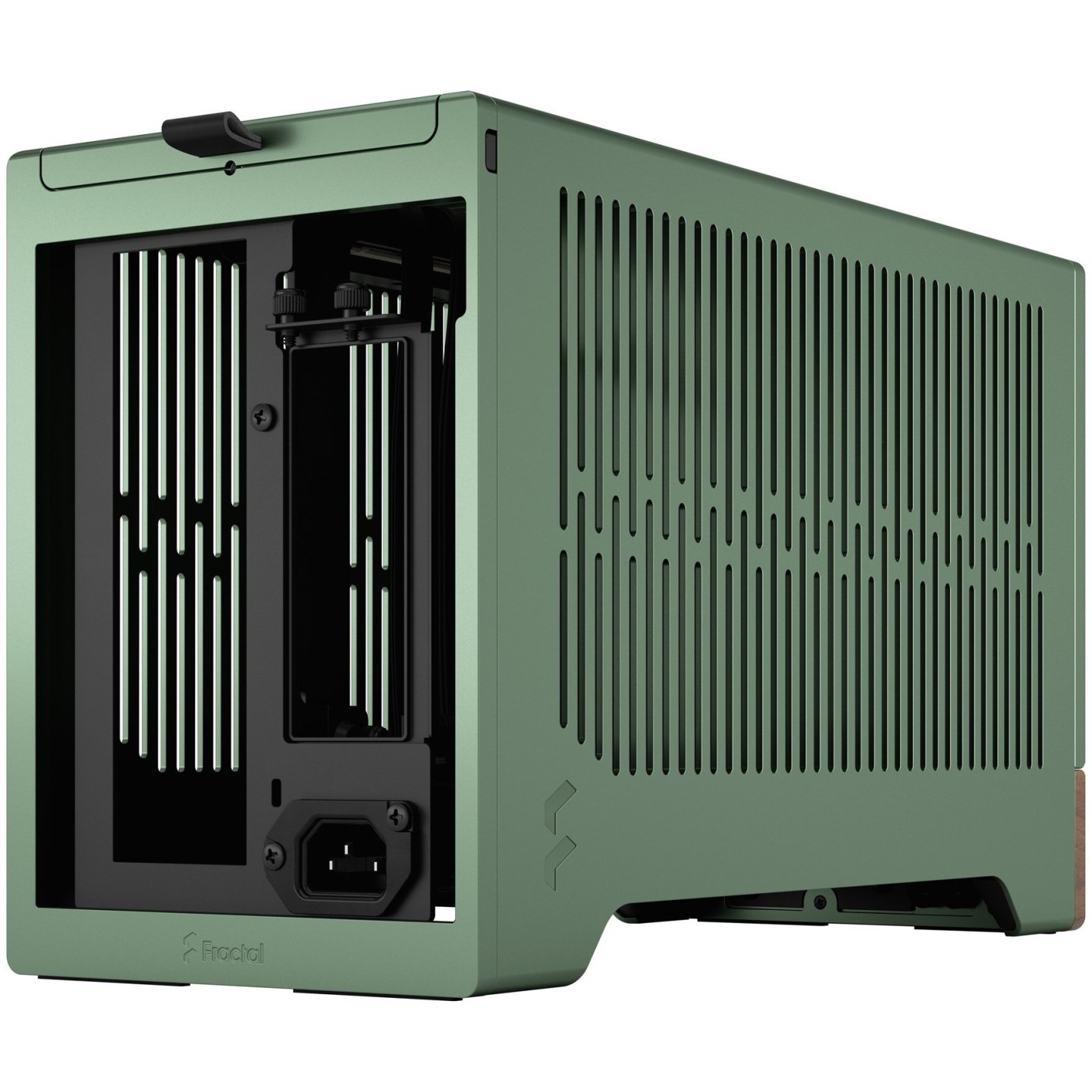 Fractal Design Terra Jade Mini-ITX SFF PC Case - Green, Aluminium & Walnut (Boxed) — Buy in Cyprus with Fast Delivery