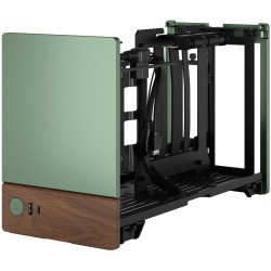 Fractal Design Terra Jade Mini-ITX SFF PC Case - Green, Aluminium & Walnut (Boxed) — Buy in Cyprus with Fast Delivery