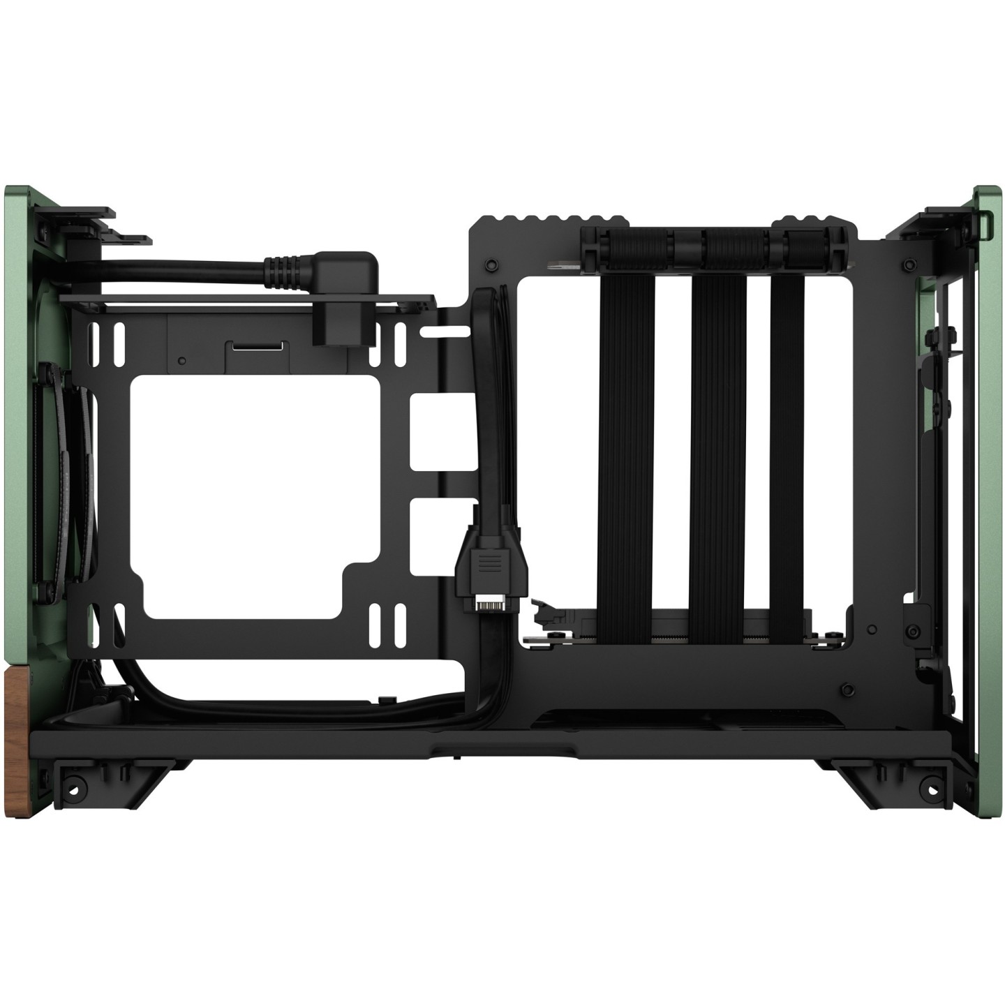 Fractal Design Terra Jade Mini-ITX SFF PC Case - Green, Aluminium & Walnut (Boxed) — Buy in Cyprus with Fast Delivery