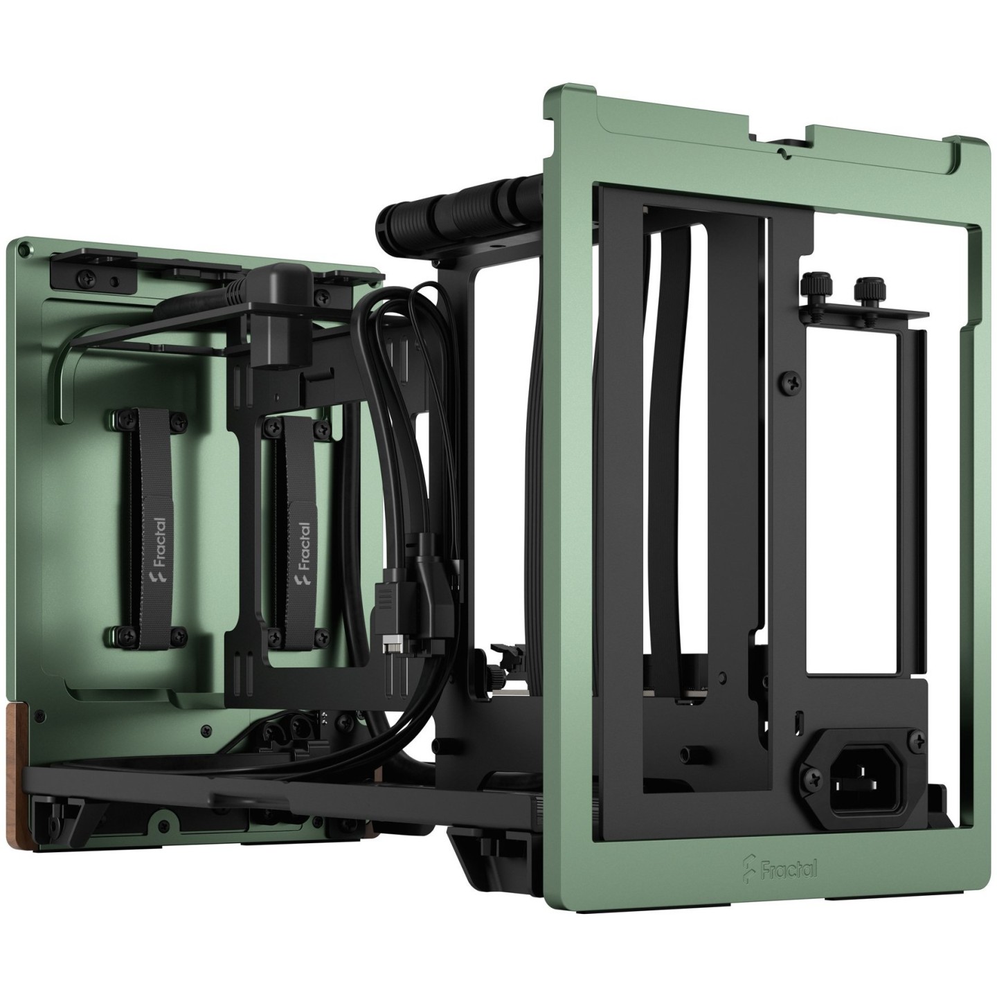 Fractal Design Terra Jade Mini-ITX SFF PC Case - Green, Aluminium & Walnut (Boxed) — Buy in Cyprus with Fast Delivery