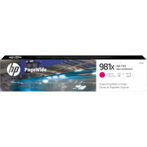 HP 981X High-Yield Magenta PageWide Cartridge - HP 981X - Magenta, 114.5 ml Pigment Ink, ~10,000 pages
