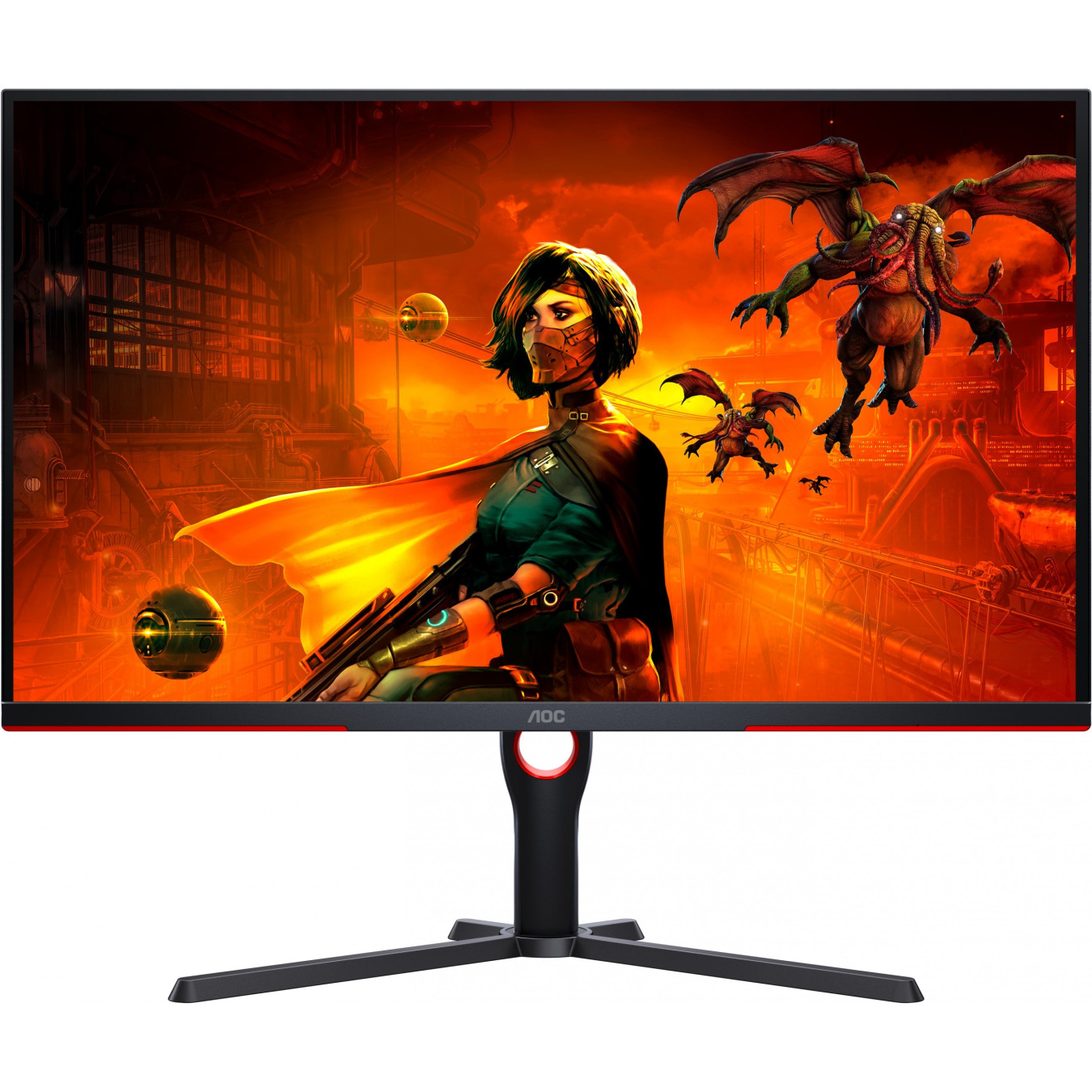 AOC U32G3X - 31.5" 4K IPS Gaming Monitor - Black/Red, 144Hz, 1ms, DisplayHDR400, DP1.4 & HDMI2.1