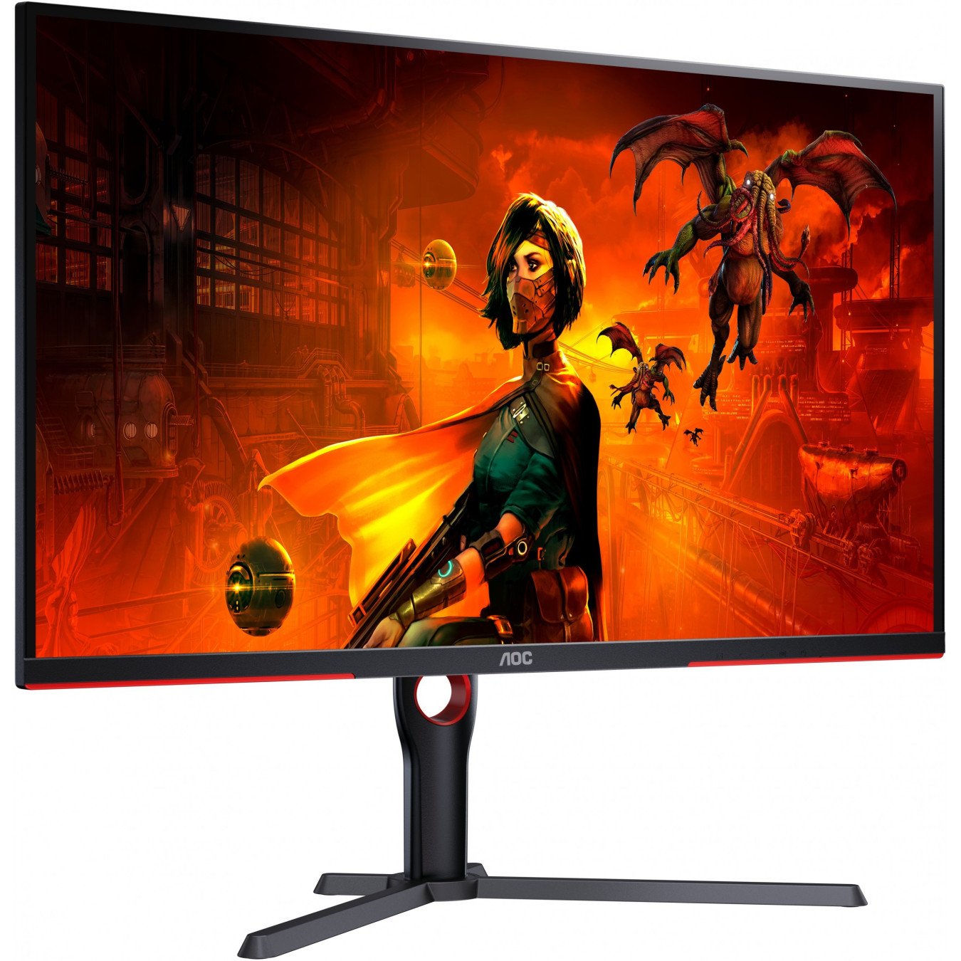 AOC U32G3X - 31.5" 4K IPS Gaming Monitor - Black/Red, 144Hz, 1ms, DisplayHDR400, DP1.4 & HDMI2.1