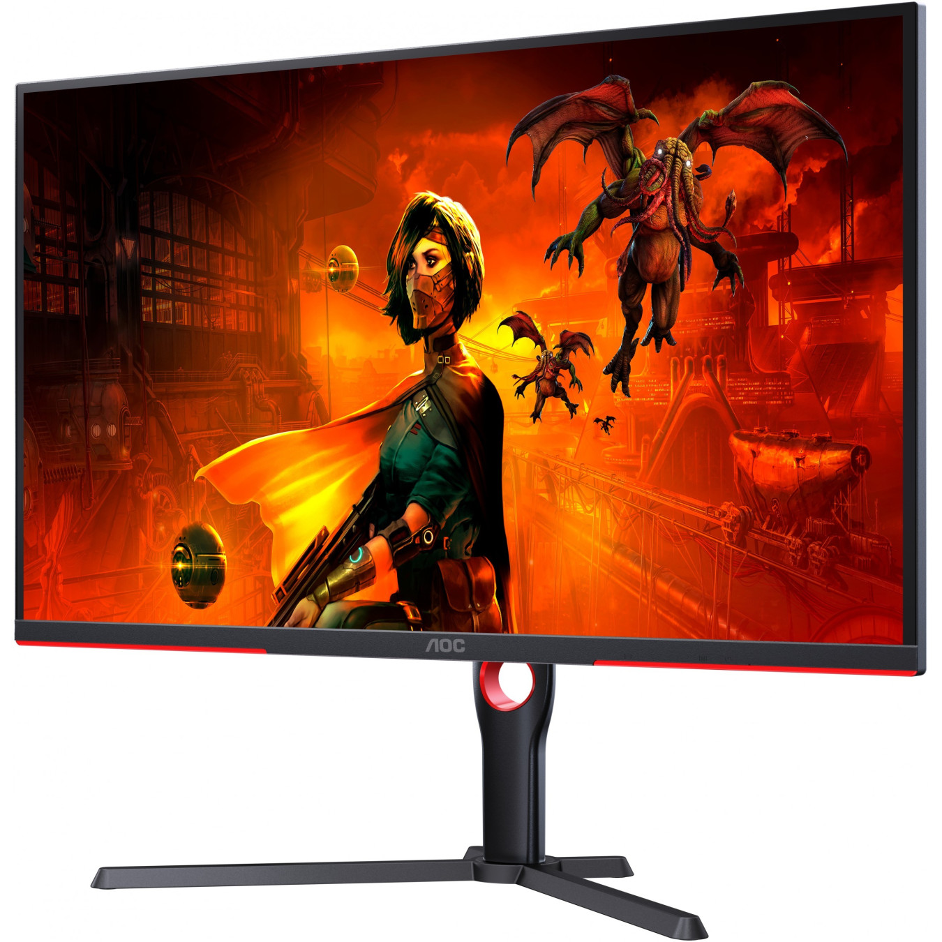 AOC U32G3X - 31.5" 4K IPS Gaming Monitor - Black/Red, 144Hz, 1ms, DisplayHDR400, DP1.4 & HDMI2.1