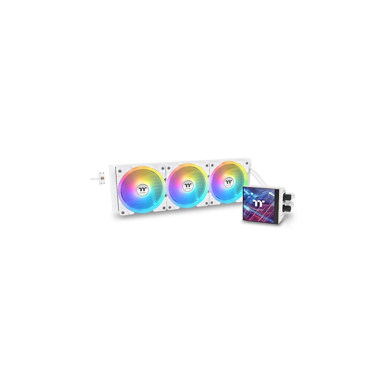 Thermaltake MAGFloe 420 Ultra Snow Edition - AIO 420mm Liquid Cooler - White, ARGB, TFT, 360W TDP