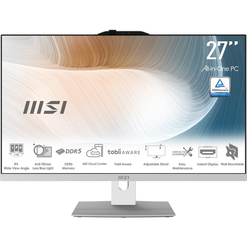 Buy MSI Modern AM272P 1M-838DE - 27-inch FHD IPS All-in-One - White, Intel Core ... in Cyprus, Nicosia, Limassol, Larnaka, Pafos