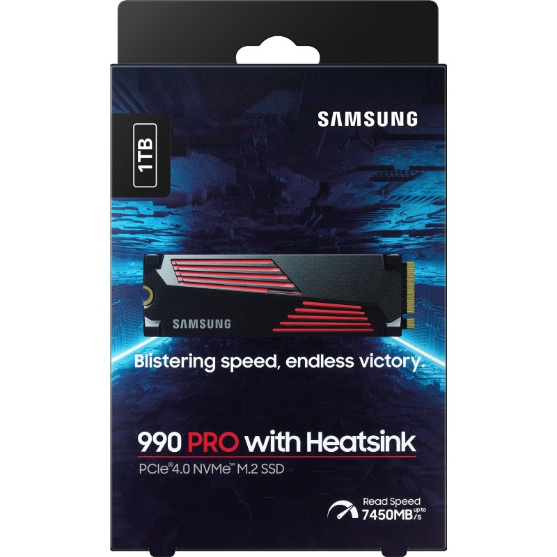 Buy Samsung 990 PRO - 1TB M.2 2280 NVMe PCIe Gen4 x4 SSD with Heatsink - Retail in Cyprus, Nicosia, Limassol, Larnaka, Pafos