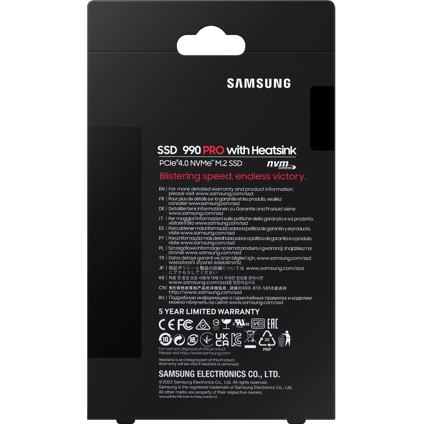Samsung 990 PRO 1TB M.2 2280 NVMe PCIe 4.0 x4 SSD with Heatsink - MZ-V9P1T0CW (Retail) — Buy in Cyprus with Fast Delivery