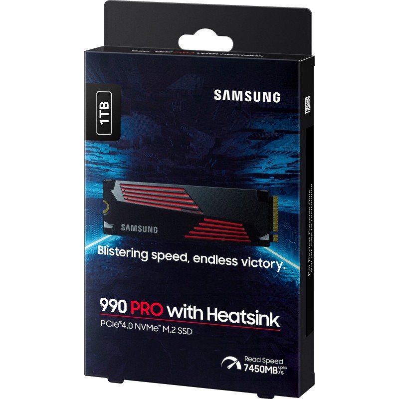 Buy Samsung 990 PRO - 1TB M.2 2280 NVMe PCIe Gen4 x4 SSD with Heatsink - Retail in Cyprus, Nicosia, Limassol, Larnaka, Pafos