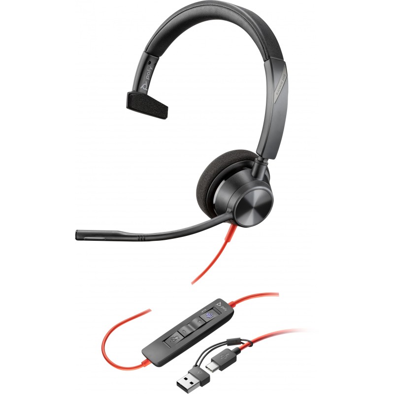 Buy Poly Blackwire 3310 Monaural USB-C Headset - Microsoft Teams Certified, Wire... in Cyprus, Nicosia, Limassol, Larnaka, Pafos