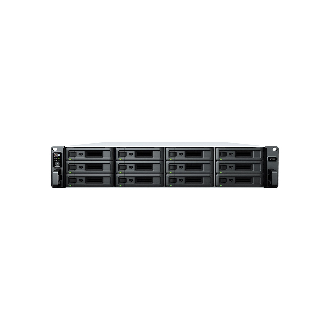 Synology RackStation SA6400 - SA6400 - 12-Bay Black, 32GB DDR4, AMD EPYC 7272 (2.9–3.2GHz), 2U, 10GbE