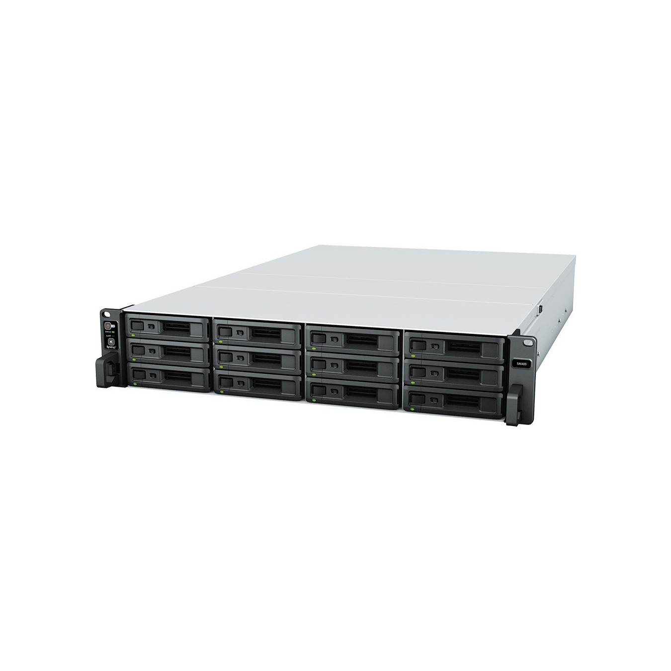 Synology RackStation SA6400 - SA6400 - 12-Bay Black, 32GB DDR4, AMD EPYC 7272 (2.9–3.2GHz), 2U, 10GbE