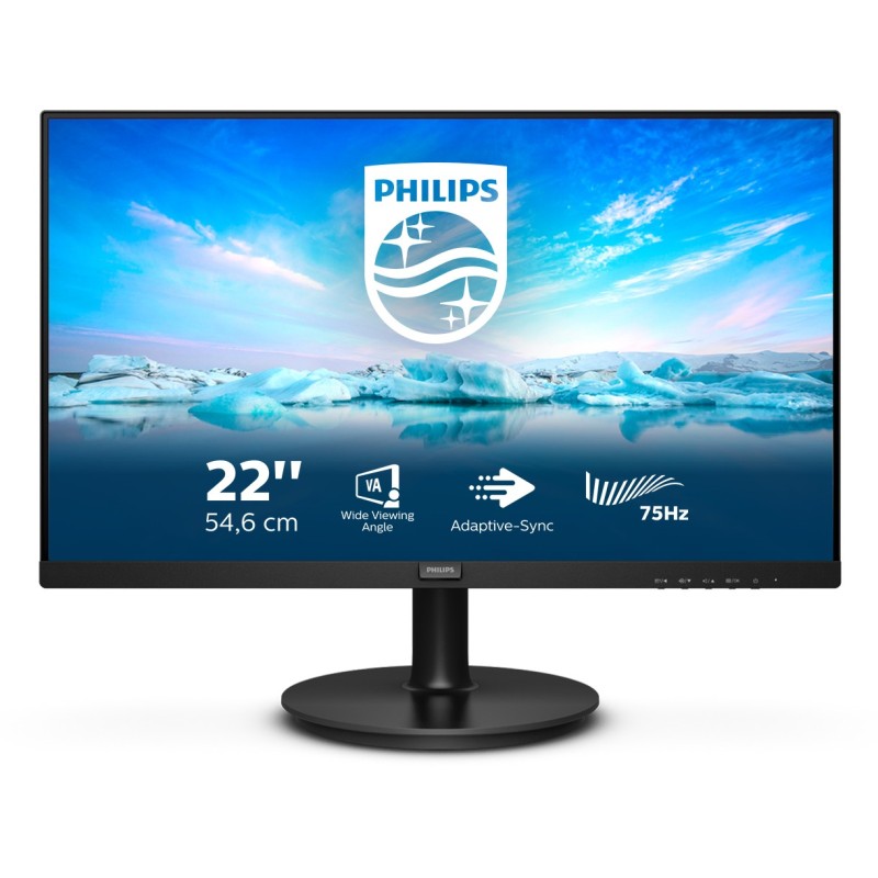 Buy Philips 222V8LA - 21.5" (54.6 cm) Full HD VA Monitor, 75Hz, 4ms, HDMI 1.4 & ... in Cyprus, Nicosia, Limassol, Larnaka, Pafos
