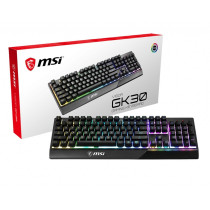 MSI VIGOR GK-30 Gaming Keyboard - Wired USB - Mecha-membrane Switches - QWERTZ German - 6-Zone RGB - Black