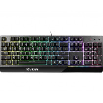 MSI VIGOR GK-30 Gaming Keyboard - Wired USB - Mecha-membrane Switches - QWERTZ German - 6-Zone RGB - Black