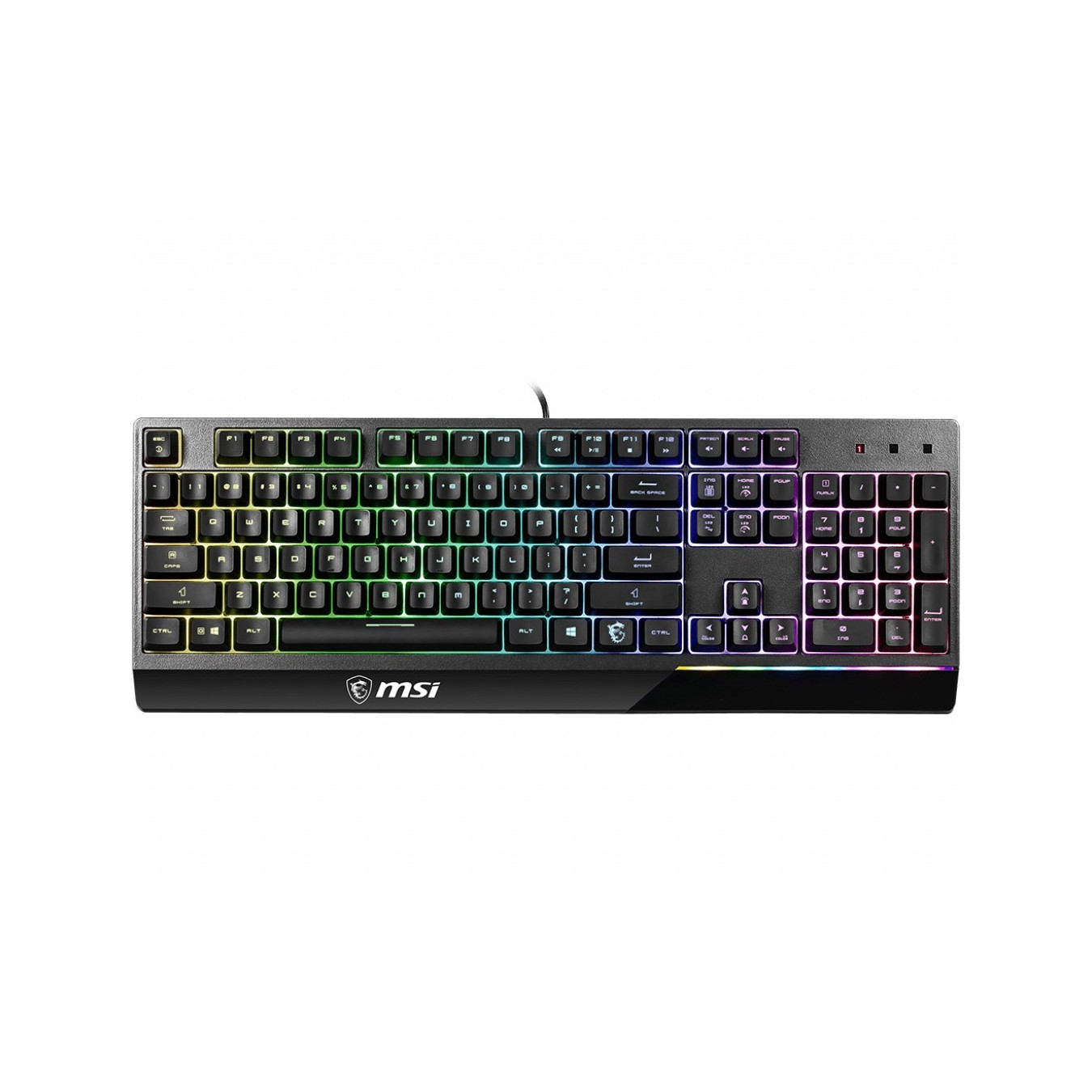 MSI VIGOR GK-30 Gaming Keyboard - Wired USB - Mecha-membrane Switches - QWERTZ German - 6-Zone RGB - Black