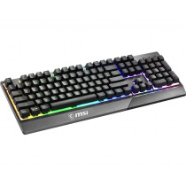 MSI VIGOR GK-30 Gaming Keyboard - Wired USB - Mecha-membrane Switches - QWERTZ German - 6-Zone RGB - Black