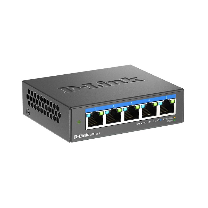 Buy D-Link DMS-105 - 5-Port 2.5G Unmanaged Multi-Gig Desktop Switch - Black in Cyprus, Nicosia, Limassol, Larnaka, Pafos
