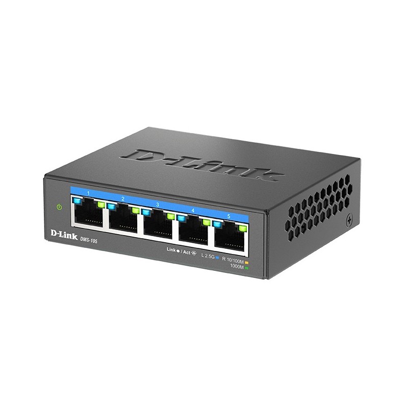 Buy D-Link DMS-105 - 5-Port 2.5G Unmanaged Multi-Gig Desktop Switch - Black in Cyprus, Nicosia, Limassol, Larnaka, Pafos