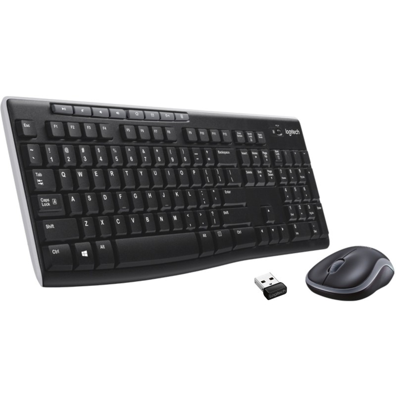 Logitech MK270 Wireless Combo - Full-Size Spanish QWERTY Keyboard & Optical Mouse (Boxed) — Buy in Cyprus with Fast Delivery