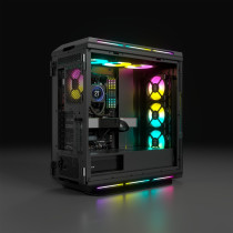 Corsair iCUE 5000T RGB Mid-Tower PC Case - CC-9011230-WW - Black, ATX, ARGB, Tempered Glass — Buy in Cyprus with Fast Delivery