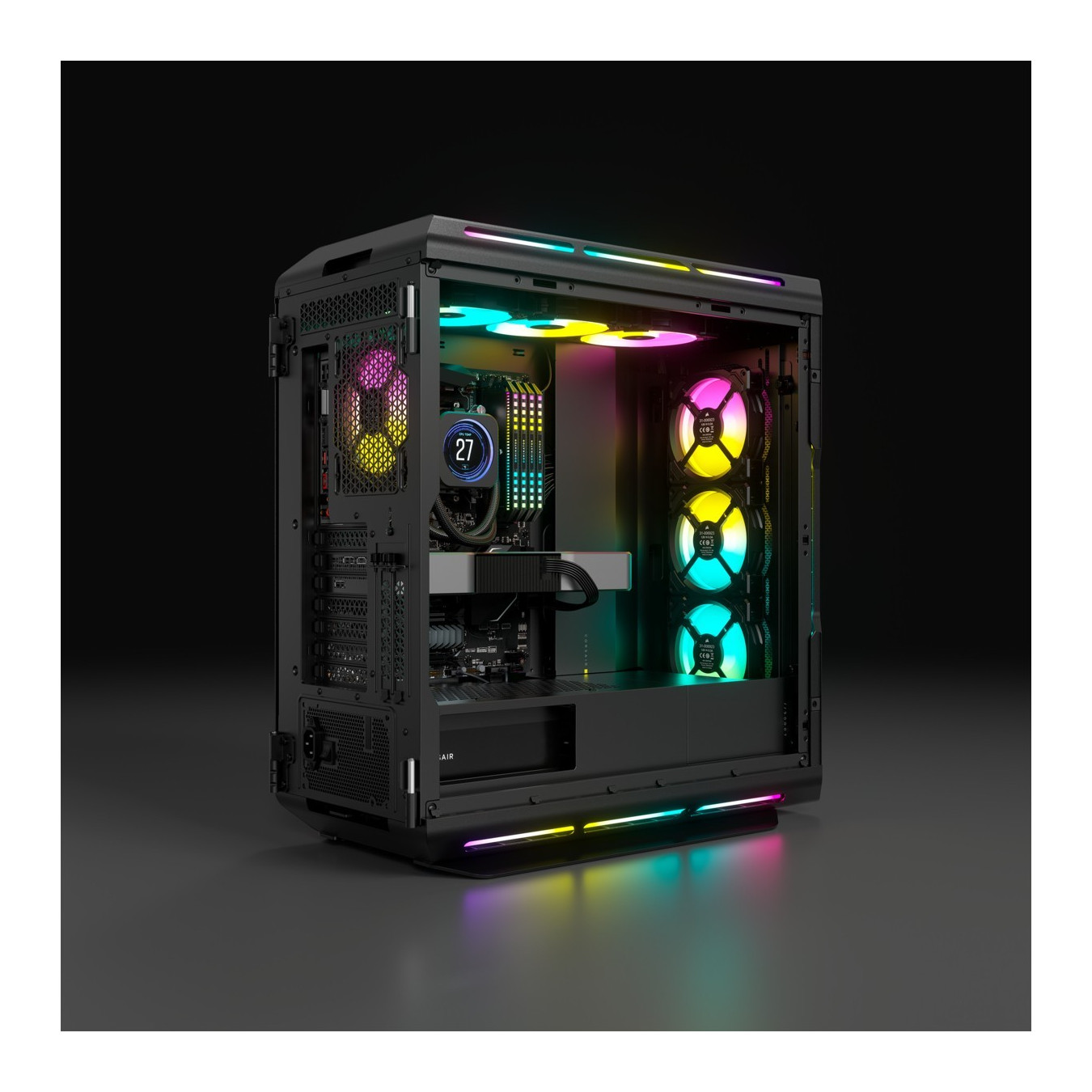 Corsair iCUE 5000T RGB Mid-Tower PC Case - CC-9011230-WW - Black, ATX, ARGB, Tempered Glass — Buy in Cyprus with Fast Delivery