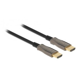 Buy DELOCK Active Optical HDMI Cable 20m - HDMI 2.1, 8K@60Hz, 48Gbps, Black/Silver in Cyprus, Nicosia, Limassol, Larnaka, Pafos