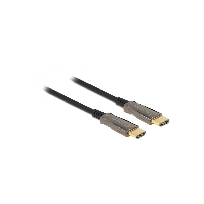 Buy DELOCK Active Optical HDMI Cable 20m - HDMI 2.1, 8K@60Hz, 48Gbps, Black/Silver in Cyprus, Nicosia, Limassol, Larnaka, Pafos
