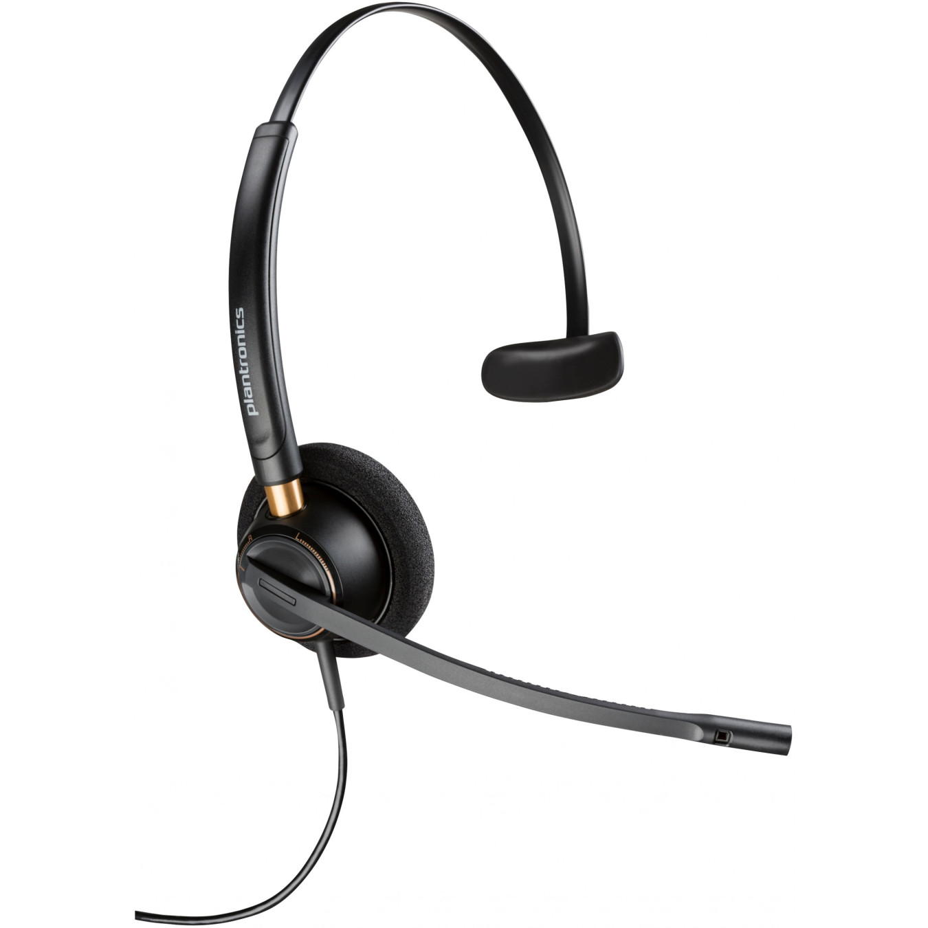 Poly EncorePro 510 Monaural Headset - 89433-02 - Wired Headband, Quick Disconnect, Mono, Black