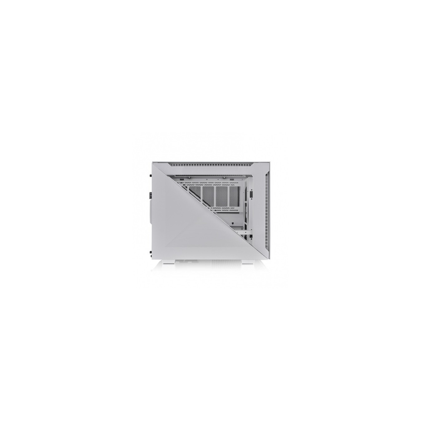 Thermaltake Divider 200 TG Snow - Micro-ATX/Mini-ITX Micro Tower Case - White, 200mm Front Fan, 340mm GPU