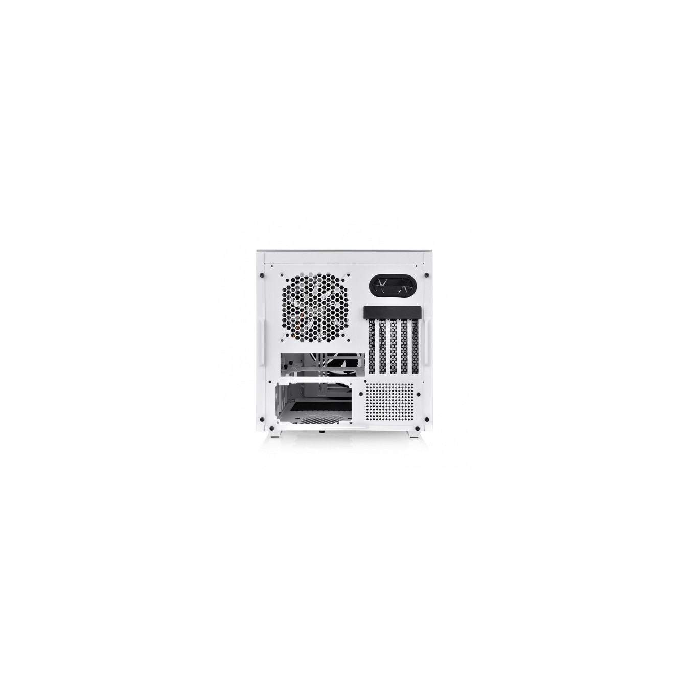 Thermaltake Divider 200 TG Snow - Micro-ATX/Mini-ITX Micro Tower Case - White, 200mm Front Fan, 340mm GPU