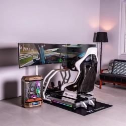Buy Thermaltake GR500 Snow Racing Simulator Cockpit - GSC-R50-CPASWH-01 - White,... in Cyprus, Nicosia, Limassol, Larnaka, Pafos
