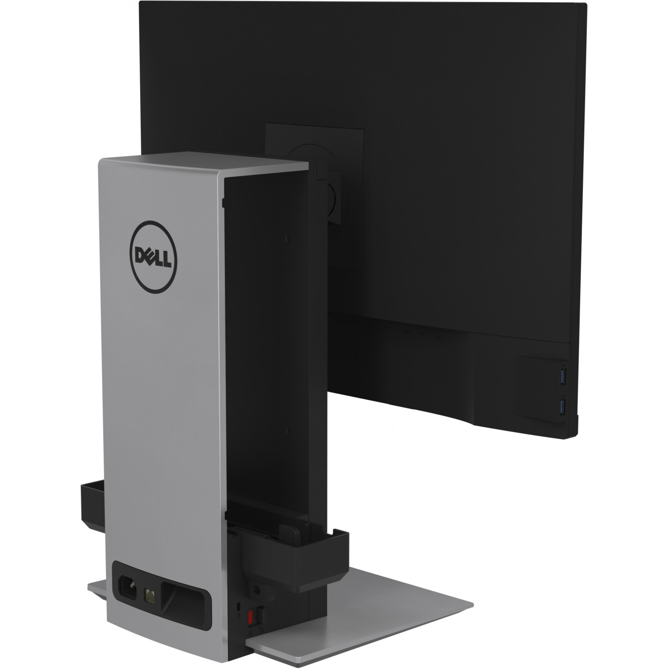 Dell OptiPlex Stand - OSS21 - Silver, Height-Adjustable Freestanding Monitor Stand, Fits up to 27" (68.6 cm), 5.7 kg Capacity