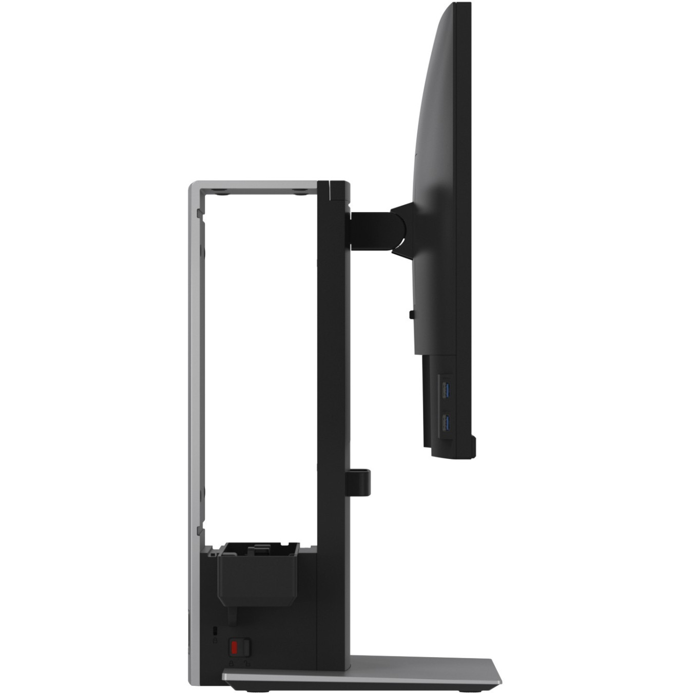 Dell OptiPlex Stand - OSS21 - Silver, Height-Adjustable Freestanding Monitor Stand, Fits up to 27" (68.6 cm), 5.7 kg Capacity