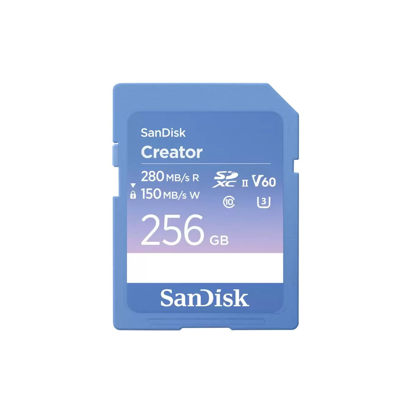 SanDisk Creator SD UHS-II 256GB - Blue SDXC Card, U3/V60, 280MB/s Read, 150MB/s Write — Buy in Cyprus with Fast Delivery