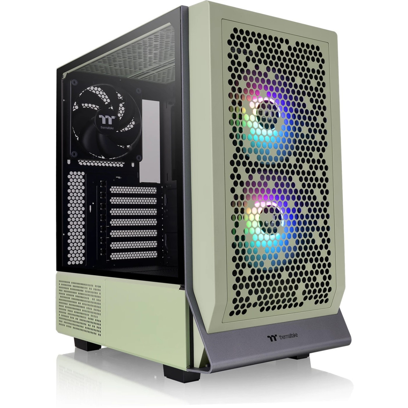 Thermaltake Ceres 300 TG ARGB Mid Tower Case - Matcha Green, Tempered Glass, ATX/E-ATX, USB-C