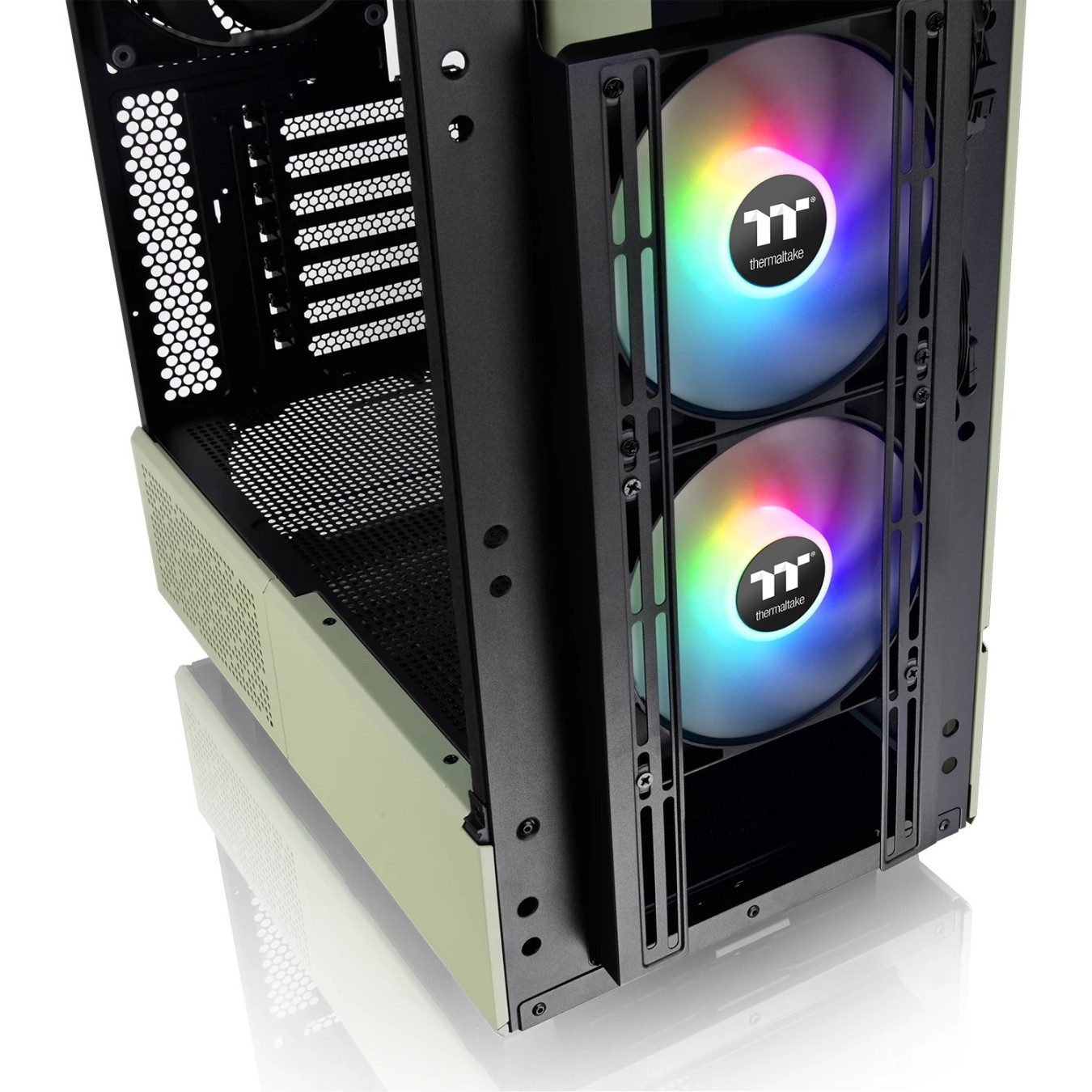 Thermaltake Ceres 300 TG ARGB Mid Tower Case - Matcha Green, Tempered Glass, ATX/E-ATX, USB-C