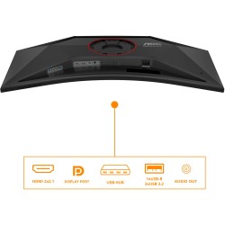 Buy AOC CU34G4Z - 34in UWQHD 3440x1440 240Hz 1ms Curved 1500R HDR400 - Black/Red... in Cyprus, Nicosia, Limassol, Larnaka, Pafos