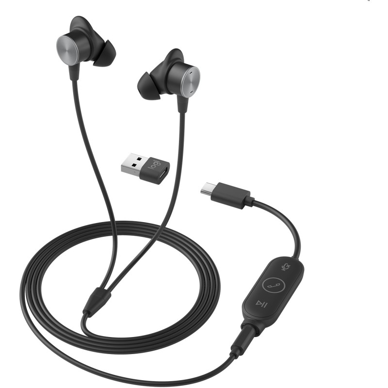 Buy Logitech Zone Wired Earbuds UC - USB-C In-ear Headset, Graphite, Inline Cont... in Cyprus, Nicosia, Limassol, Larnaka, Pafos