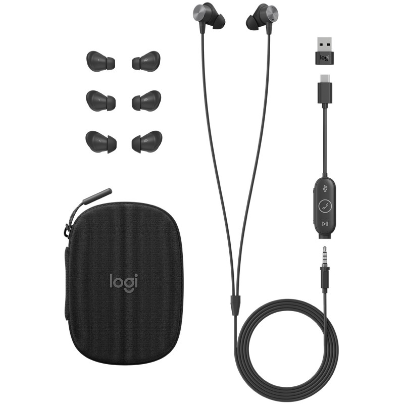 Buy Logitech Zone Wired Earbuds UC - USB-C In-ear Headset, Graphite, Inline Cont... in Cyprus, Nicosia, Limassol, Larnaka, Pafos