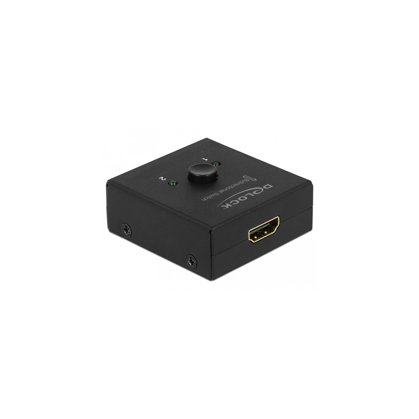 Delock HDMI 2-to-1 Bidirectional Switch - 64072 - 4K@60Hz, Manual, Compact, Black — Buy in Cyprus with Fast Delivery