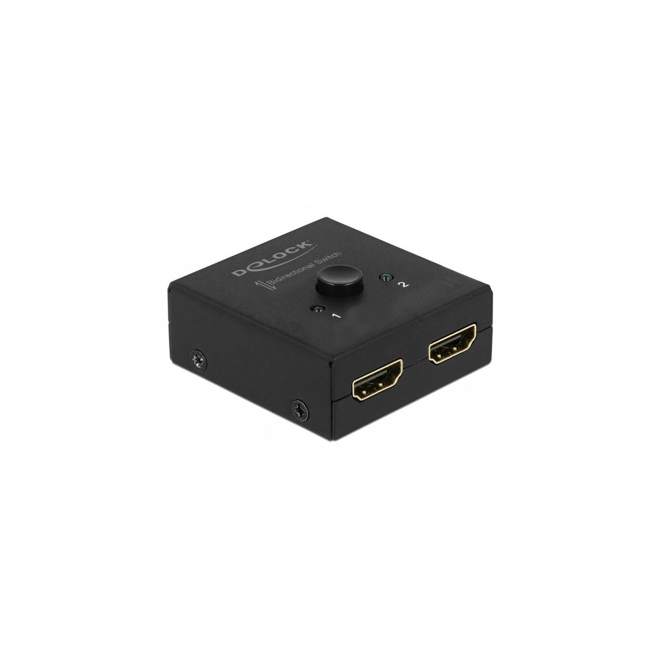 Delock HDMI 2-to-1 Bidirectional Switch - 64072 - 4K@60Hz, Manual, Compact, Black — Buy in Cyprus with Fast Delivery