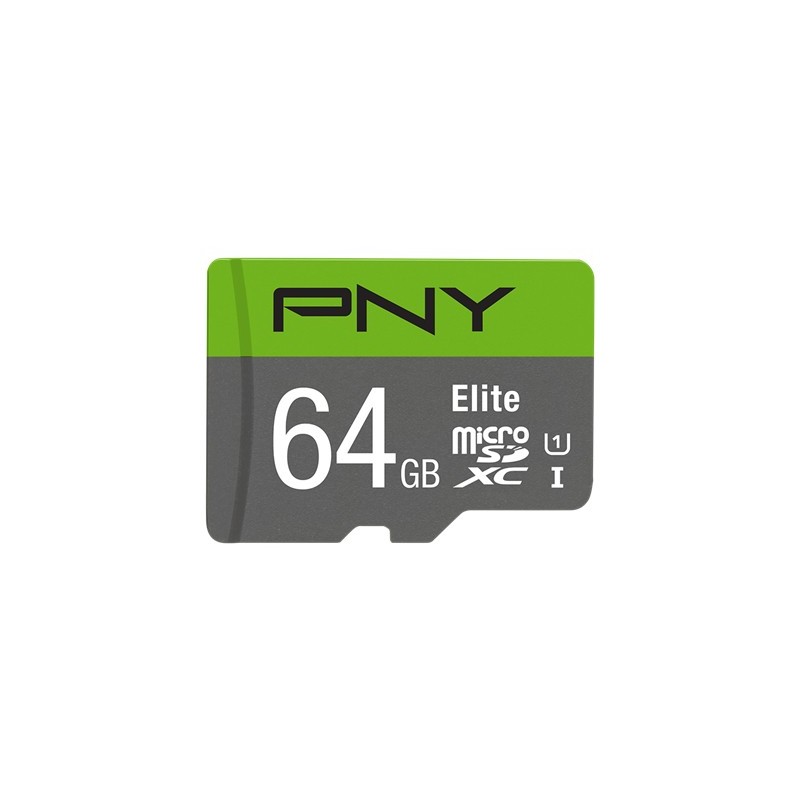 Buy PNY Elite microSDXC 64GB U1 (Class 10) Memory Card - Green/Grey in Cyprus, Nicosia, Limassol, Larnaka, Pafos