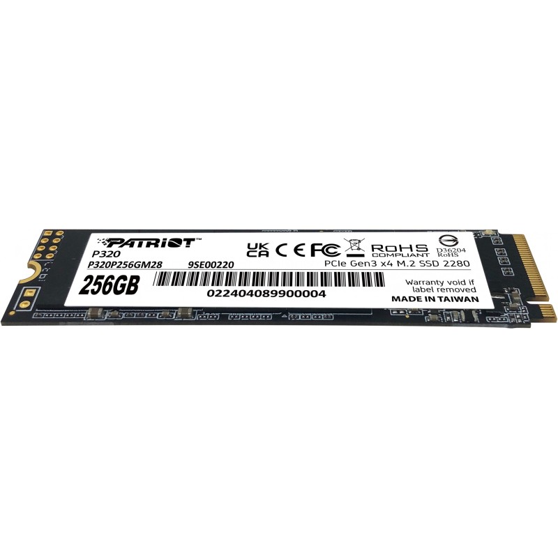 Buy Patriot M.2 NVMe SSD - P320 - 256GB (M.2 2280), PCIe 3.0 x4, NVMe 1.3, 2200 ... in Cyprus, Nicosia, Limassol, Larnaka, Pafos