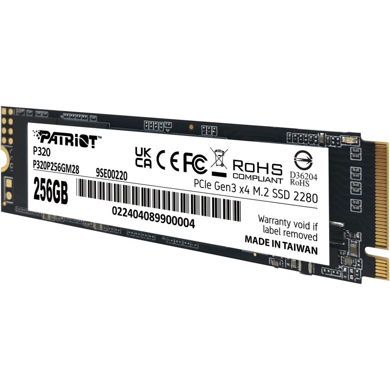 Buy Patriot M.2 NVMe SSD - P320 - 256GB (M.2 2280), PCIe 3.0 x4, NVMe 1.3, 2200 ... in Cyprus, Nicosia, Limassol, Larnaka, Pafos
