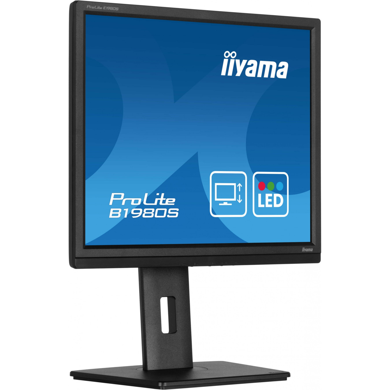 iiyama ProLite B1980S-B1 - 19in 5:4 TN LED Monitor, 1280x1024, HDMI+DP, Height-adjustable, Black