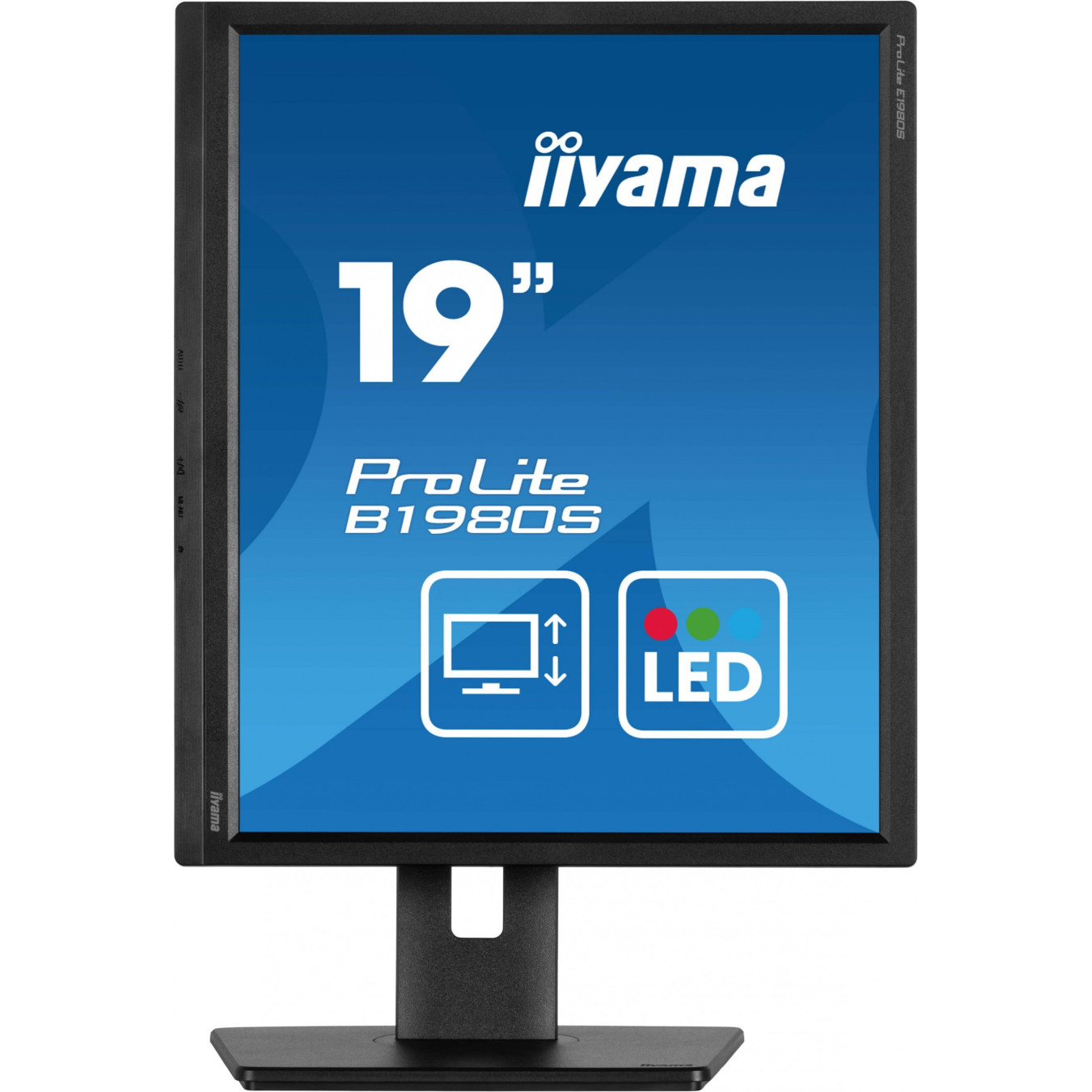 iiyama ProLite B1980S-B1 - 19in 5:4 TN LED Monitor, 1280x1024, HDMI+DP, Height-adjustable, Black