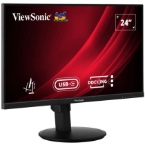 ViewSonic VG2409U-2 - 23.8" FHD IPS 100Hz Monitor, USB-C/DP/HDMI, FreeSync, Height/Swivel/Pivot, Black